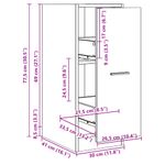 Casa si Gradina - Mobilier - Dulapuri si sifoniere - Dulapuri - Dulap farmacie, stejar artizanal, 30x41x77,5 cm, lemn prelucrat - Infinity.ro