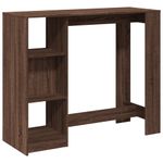 Casa si Gradina - Mobilier - Mese si birouri - Mese bucatarie si dining - Masa bar cu raft, stejar maro, 124x46x103,5 cm, lemn prelucrat - Infinity.ro
