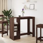 Casa si Gradina - Mobilier - Mese si birouri - Mese bucatarie si dining - Masa bar cu raft, stejar maro, 124x46x103,5 cm, lemn prelucrat - Infinity.ro