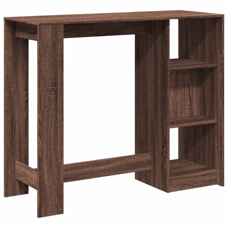 Casa si Gradina - Mobilier - Mese si birouri - Mese bucatarie si dining - Masa bar cu raft, stejar maro, 124x46x103,5 cm, lemn prelucrat - Infinity.ro