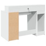 Casa si Gradina - Mobilier - Mese si birouri - Birouri - Birou cu lumini LED, alb, 120x55x91 cm, lemn prelucrat - Infinity.ro