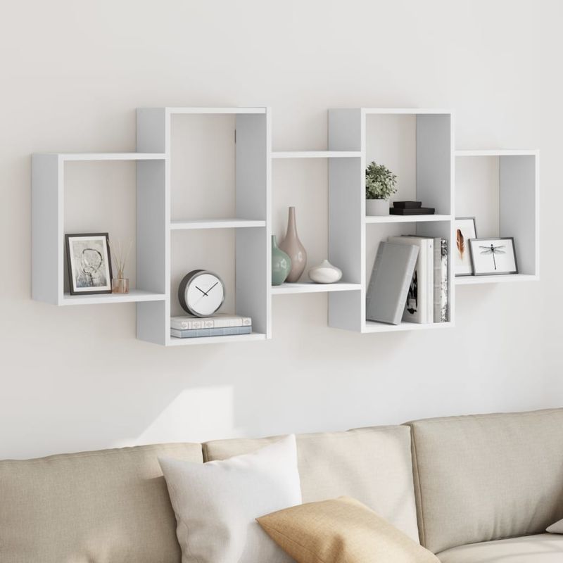 Casa si Gradina - Mobilier - Biblioteci si rafturi - Rafturi - Raft de perete, alb, 159x18x65 cm, lemn prelucrat - Infinity.ro