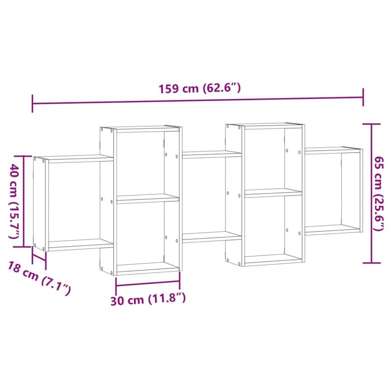 Casa si Gradina - Mobilier - Biblioteci si rafturi - Rafturi - Raft de perete, alb, 159x18x65 cm, lemn prelucrat - Infinity.ro