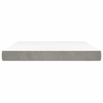 Casa si Gradina - Mobilier - Saltele si somiere - Saltele - Saltea de pat cu arcuri, gri deschis, 160x220x20 cm, catifea - Infinity.ro