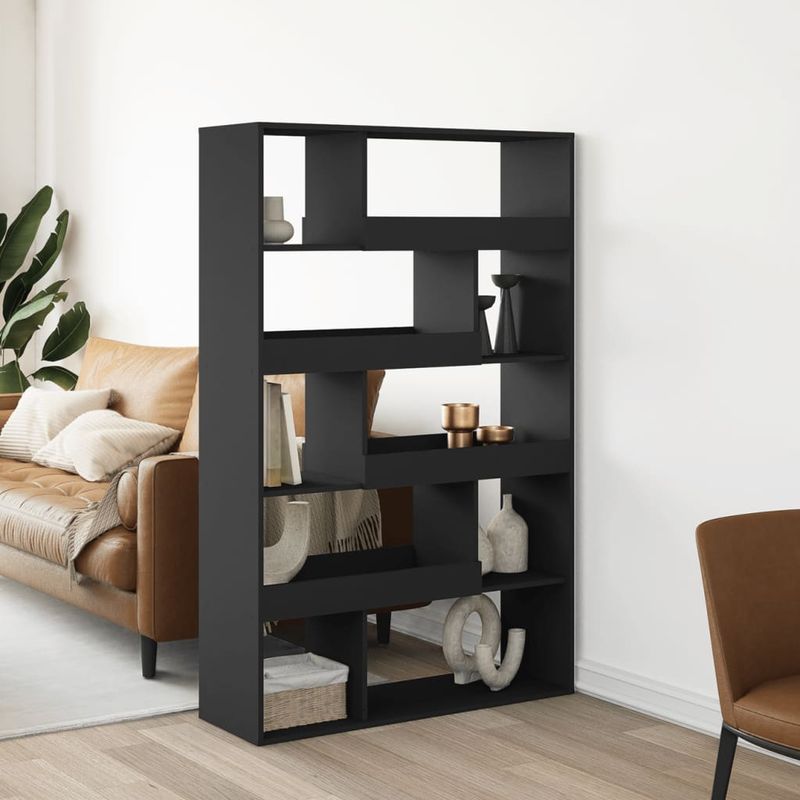 Casa si Gradina - Mobilier - Biblioteci si rafturi - Biblioteci - Separator de camera, negru, 100x33x156,5 cm, lemn prelucrat - Infinity.ro