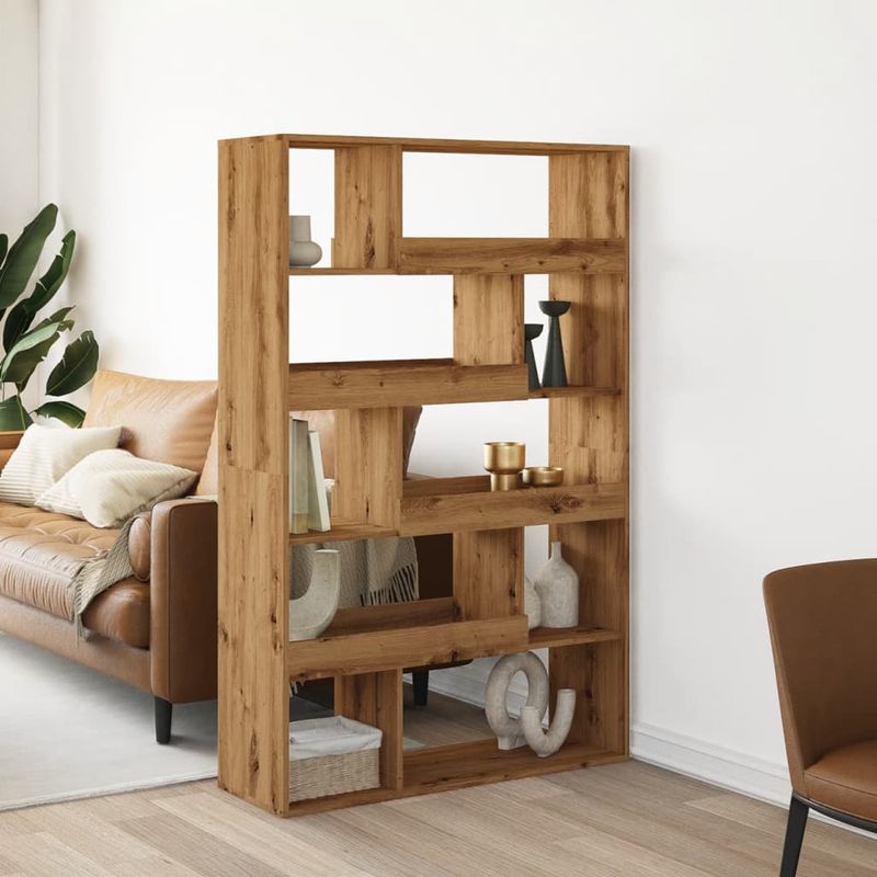 Casa si Gradina - Mobilier - Biblioteci si rafturi - Biblioteci - Separator camera stejar artizanal 100x33x156,5cm lemn prelucrat - Infinity.ro