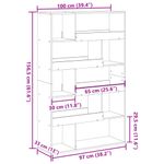 Casa si Gradina - Mobilier - Biblioteci si rafturi - Biblioteci - Separator camera stejar artizanal 100x33x156,5cm lemn prelucrat - Infinity.ro