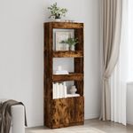 Casa si Gradina - Mobilier - Biblioteci si rafturi - Biblioteci - Dulap inalt, stejar fumuriu, 63x33x180 cm, lemn prelucrat - Infinity.ro