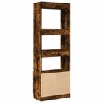 Casa si Gradina - Mobilier - Biblioteci si rafturi - Biblioteci - Dulap inalt, stejar fumuriu, 63x33x180 cm, lemn prelucrat - Infinity.ro
