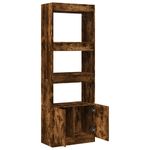 Casa si Gradina - Mobilier - Biblioteci si rafturi - Biblioteci - Dulap inalt, stejar fumuriu, 63x33x180 cm, lemn prelucrat - Infinity.ro