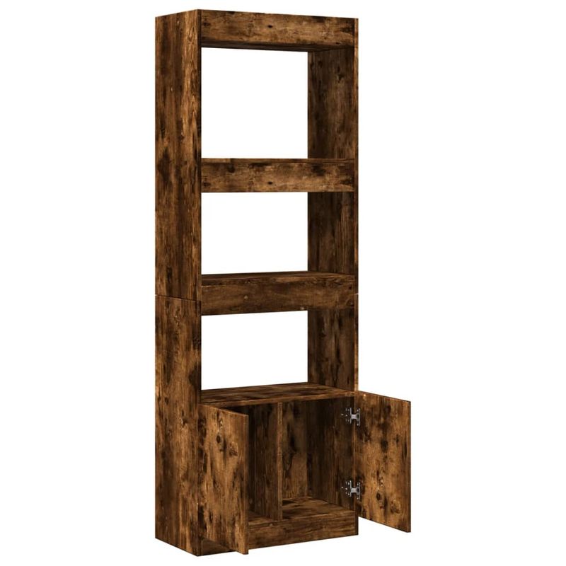 Casa si Gradina - Mobilier - Biblioteci si rafturi - Biblioteci - Dulap inalt, stejar fumuriu, 63x33x180 cm, lemn prelucrat - Infinity.ro