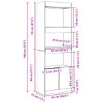 Casa si Gradina - Mobilier - Biblioteci si rafturi - Biblioteci - Dulap inalt, stejar fumuriu, 63x33x180 cm, lemn prelucrat - Infinity.ro