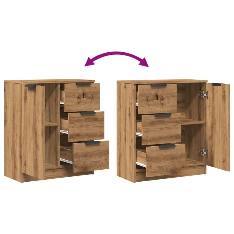 Casa si Gradina - Mobilier - Comode si corpuri - Comode - Dulap, stejar artizanal, 60x30x70 cm, lemn prelucrat - Infinity.ro