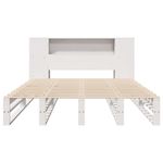 Casa si Gradina - Mobilier - Paturi si accesorii - Paturi - Pat cu biblioteca fara saltea, alb, 150x200 cm, lemn masiv - Infinity.ro