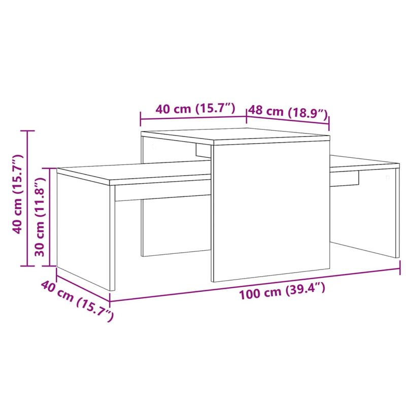 Casa si Gradina - Mobilier - Mese si birouri - Masute de cafea - Masuta de cafea, lemn vechi, 100x48x40 cm, lemn prelucrat - Infinity.ro