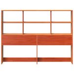 Casa si Gradina - Mobilier - Paturi si accesorii - Accesorii paturi - Tablie de pat cu depozitare maro ceruit, 120 cm, lemn masiv pin - Infinity.ro