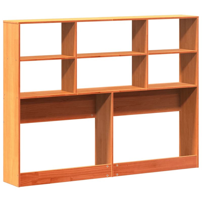 Casa si Gradina - Mobilier - Paturi si accesorii - Accesorii paturi - Tablie de pat cu depozitare maro ceruit, 120 cm, lemn masiv pin - Infinity.ro