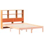 Casa si Gradina - Mobilier - Paturi si accesorii - Accesorii paturi - Tablie de pat cu depozitare maro ceruit, 120 cm, lemn masiv pin - Infinity.ro