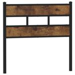 Casa si Gradina - Mobilier - Paturi si accesorii - Accesorii paturi - Tablie de pat, stejar fumuriu, 80 cm, fier si lemn prelucrat - Infinity.ro