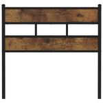Casa si Gradina - Mobilier - Paturi si accesorii - Accesorii paturi - Tablie de pat, stejar fumuriu, 80 cm, fier si lemn prelucrat - Infinity.ro
