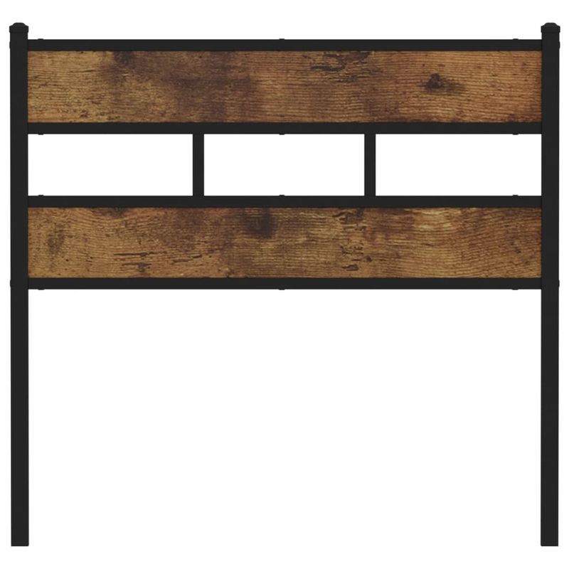 Casa si Gradina - Mobilier - Paturi si accesorii - Accesorii paturi - Tablie de pat, stejar fumuriu, 80 cm, fier si lemn prelucrat - Infinity.ro