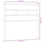Casa si Gradina - Mobilier - Paturi si accesorii - Accesorii paturi - Tablie de pat, stejar fumuriu, 80 cm, fier si lemn prelucrat - Infinity.ro