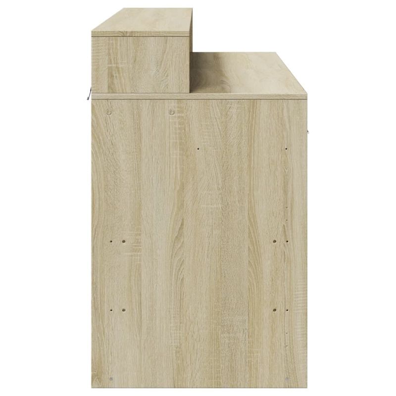 Casa si Gradina - Mobilier - Mese si birouri - Birouri - Birou cu lumini LED stejar sonoma, 120x55x91 cm, lemn prelucrat - Infinity.ro