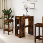 Casa si Gradina - Mobilier - Mese si birouri - Mese bucatarie si dining - Masa bar cu raft stejar fumuriu 90x47,5x103,5 cm lemn prelucrat - Infinity.ro