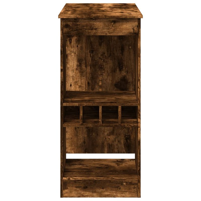 Casa si Gradina - Mobilier - Mese si birouri - Mese bucatarie si dining - Masa bar cu raft stejar fumuriu 90x47,5x103,5 cm lemn prelucrat - Infinity.ro