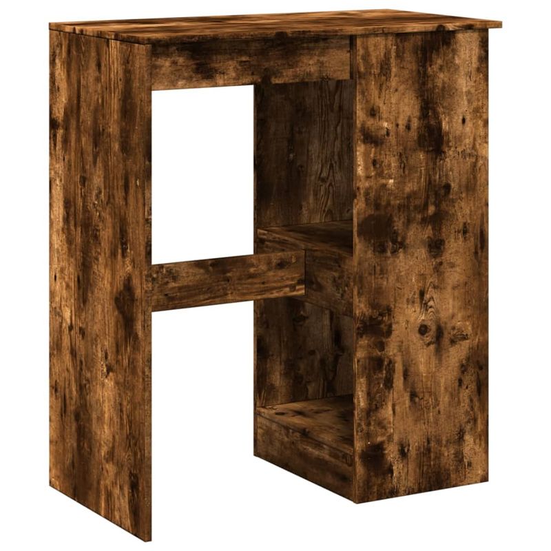 Casa si Gradina - Mobilier - Mese si birouri - Mese bucatarie si dining - Masa bar cu raft stejar fumuriu 90x47,5x103,5 cm lemn prelucrat - Infinity.ro