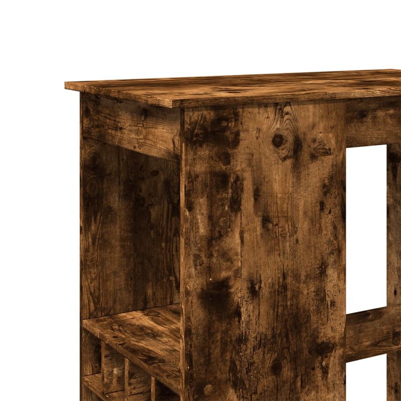 Casa si Gradina - Mobilier - Mese si birouri - Mese bucatarie si dining - Masa bar cu raft stejar fumuriu 90x47,5x103,5 cm lemn prelucrat - Infinity.ro