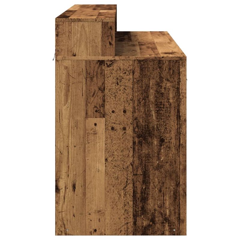 Casa si Gradina - Mobilier - Mese si birouri - Birouri - Birou cu lumini LED, lemn vechi, 120x55x91 cm, lemn prelucrat - Infinity.ro