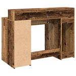 Casa si Gradina - Mobilier - Mese si birouri - Birouri - Birou cu lumini LED, lemn vechi, 120x55x91 cm, lemn prelucrat - Infinity.ro