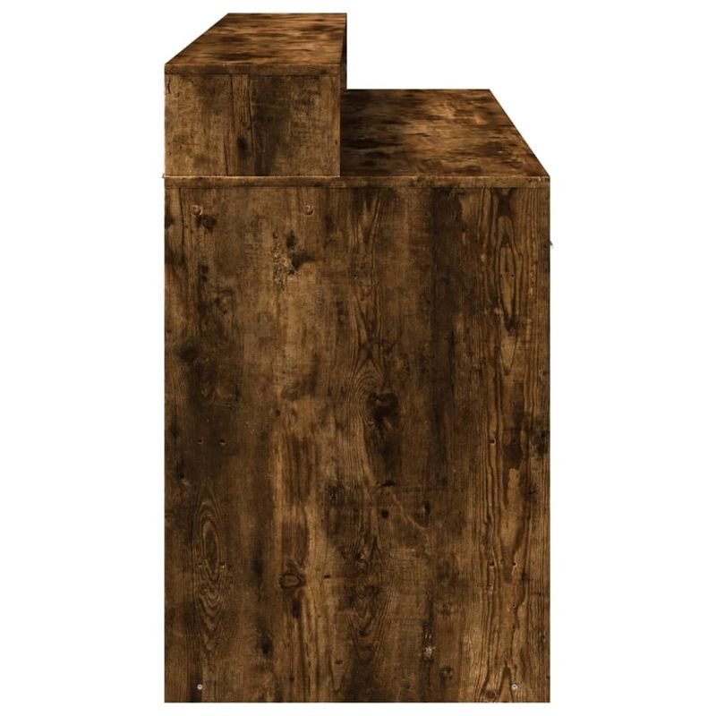 Casa si Gradina - Mobilier - Mese si birouri - Birouri - Birou cu lumini LED stejar fumuriu 140x55x91 cm lemn prelucrat - Infinity.ro