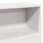 Casa si Gradina - Mobilier - Paturi si accesorii - Paturi - Pat cu biblioteca fara saltea, alb, 75x190 cm, lemn masiv pin - Infinity.ro