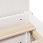Casa si Gradina - Mobilier - Paturi si accesorii - Paturi - Pat cu biblioteca fara saltea, alb, 75x190 cm, lemn masiv pin - Infinity.ro