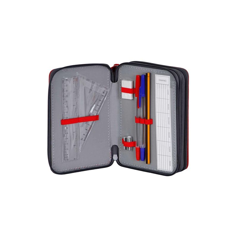 Carti si Birotica - Rechizite - Penare - Penar Spiderman Rain, Echipat, 3 compartimente, 43 piese, 21 x 14 x 7 cm Multicolor - Infinity.ro