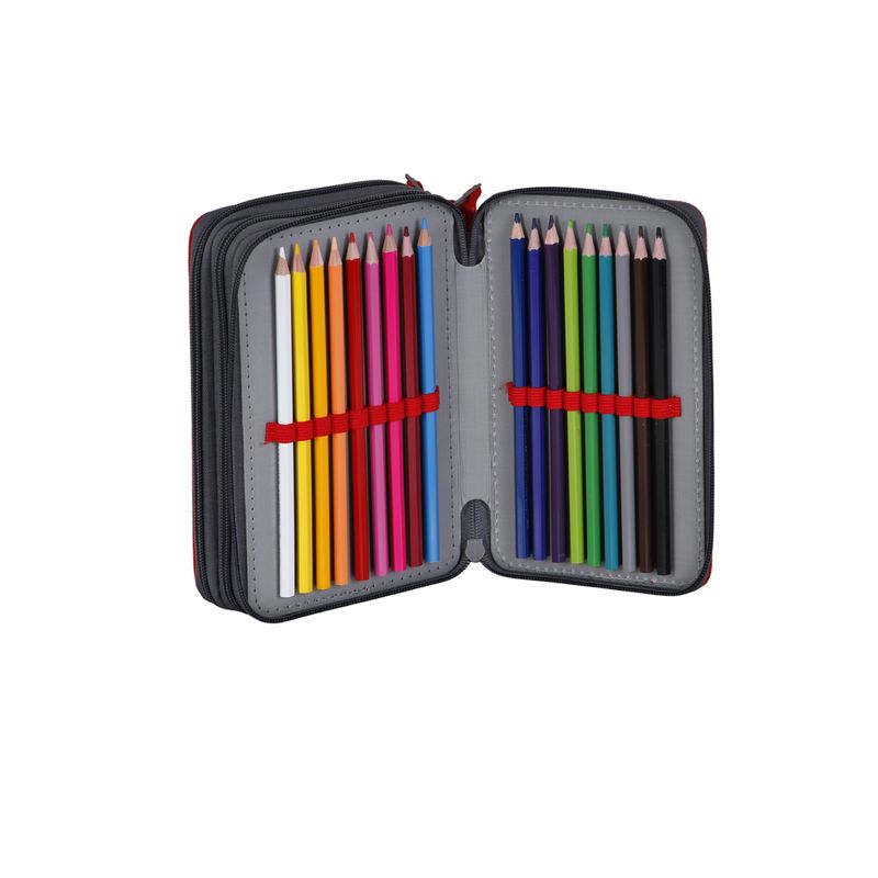 Carti si Birotica - Rechizite - Penare - Penar Spiderman Rain, Echipat, 3 compartimente, 43 piese, 21 x 14 x 7 cm Multicolor - Infinity.ro