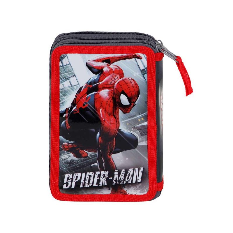 Carti si Birotica - Rechizite - Penare - Penar Spiderman Rain, Echipat, 3 compartimente, 43 piese, 21 x 14 x 7 cm Multicolor - Infinity.ro
