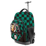 Carti si Birotica - Rechizite - Rucsacuri si genti scolare - Ghiozdan Troler Demon Slayer Kimetsu 47 x 32 x 27 cm Verde/Negru - Infinity.ro