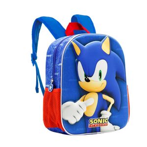 Ghiozdan prescolari Sonic the Hedgehog, design 3D, 31 x 26 x 11 cm Albastru