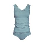 Fashion, accesorii si bijuterii - Femei - Imbracaminte femei - Tricouri si topuri femei - Set maiou si chiloti dama Magic dream, model 8142, Albastru deschis M INTL - Infinity.ro