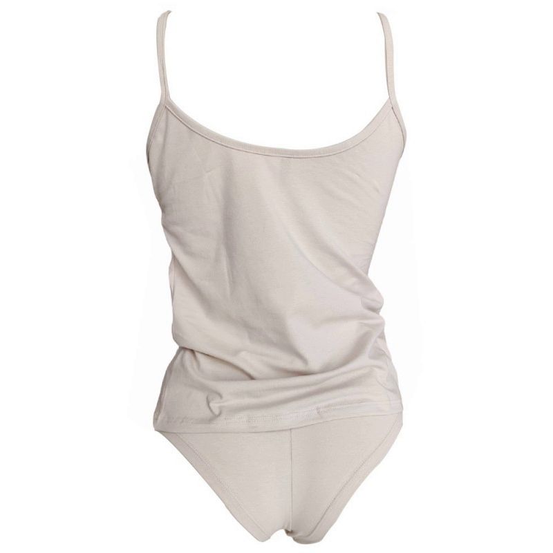 Fashion, accesorii si bijuterii - Femei - Imbracaminte femei - Tricouri si topuri femei - Set maiou si chiloti dama Magic dream, model 8167, Bej S INTL - Infinity.ro