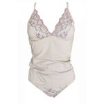 Fashion, accesorii si bijuterii - Femei - Imbracaminte femei - Tricouri si topuri femei - Set maiou si chiloti dama Magic dream, model 8167, Bej S INTL - Infinity.ro