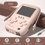 Laptop, Telefoane si Tablete - Telefoane mobile si accesorii - Accesorii Telefoane - Baterii externe - Power Bank 2 in 1, OMEGA, 10000 mAh, 10W, Consola cu 500 de jocuri, cu fire type C si lightning, roz - Infinity.ro