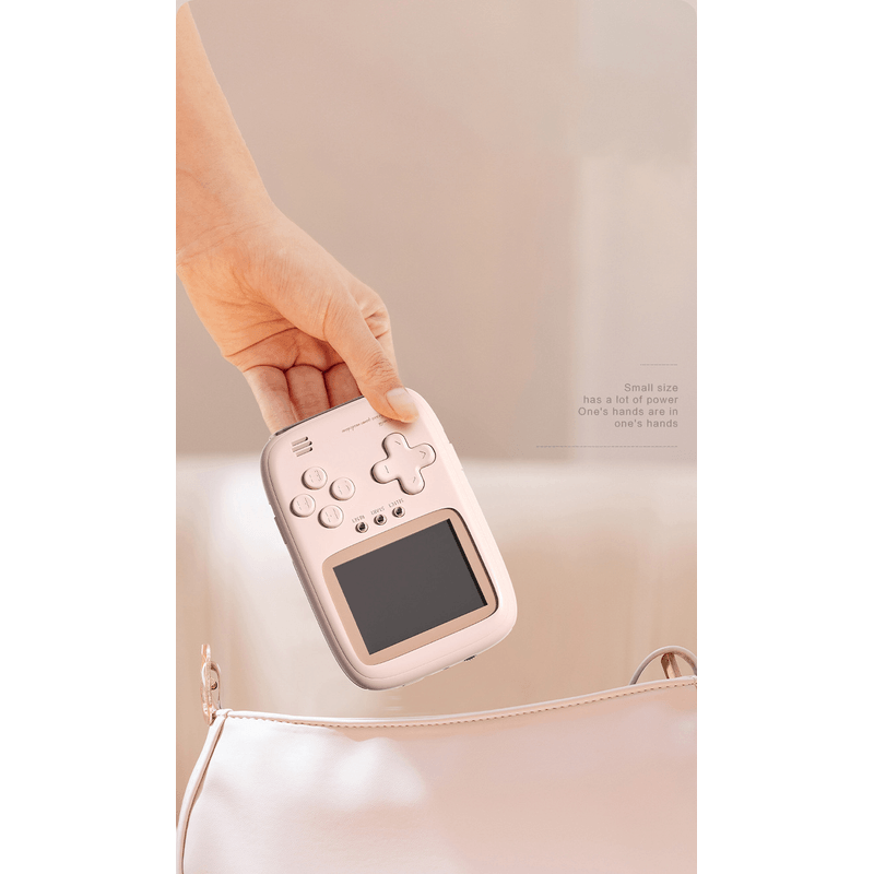 Laptop, Telefoane si Tablete - Telefoane mobile si accesorii - Accesorii Telefoane - Baterii externe - Power Bank 2 in 1, OMEGA, 10000 mAh, 10W, Consola cu 500 de jocuri, cu fire type C si lightning, roz - Infinity.ro