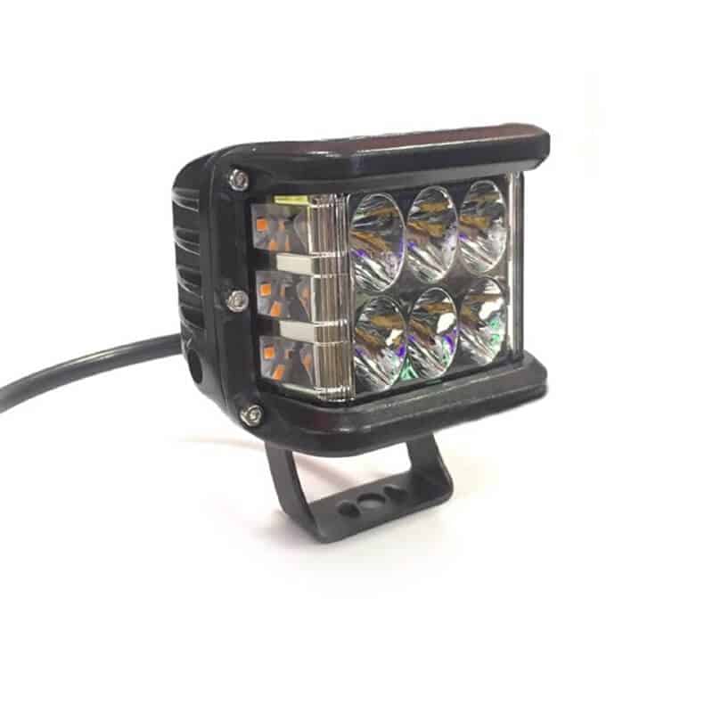 Auto si Moto - Piese auto si accesorii - Caroserie - Faruri, stopuri si proiectoare - Proiector led bicolor, Off Road, alb si galben stroboscop, 45W, unghi lumina spot 30° - Infinity.ro
