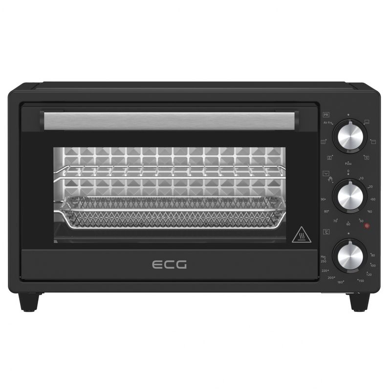 Electronice si Electrocasnice - Aragazuri, cuptoare si hote - Cuptoare - Cuptoare electrice - Cuptor electric ECG ET 2001B Airfry, 20 L, 1500 W, 80–250 °C, timer 90 min, 7 functii presetate, convectie, negru - Infinity.ro