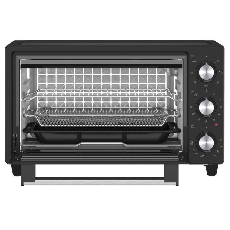 Electronice si Electrocasnice - Aragazuri, cuptoare si hote - Cuptoare - Cuptoare electrice - Cuptor electric ECG ET 2001B Airfry, 20 L, 1500 W, 80–250 °C, timer 90 min, 7 functii presetate, convectie, negru - Infinity.ro