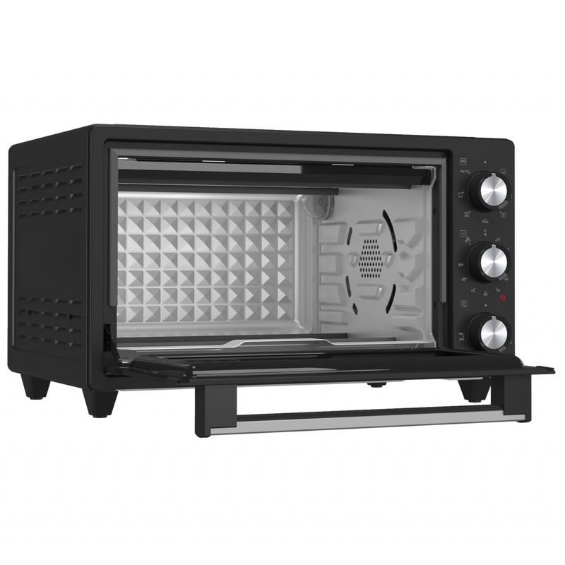 Electronice si Electrocasnice - Aragazuri, cuptoare si hote - Cuptoare - Cuptoare electrice - Cuptor electric ECG ET 2001B Airfry, 20 L, 1500 W, 80–250 °C, timer 90 min, 7 functii presetate, convectie, negru - Infinity.ro